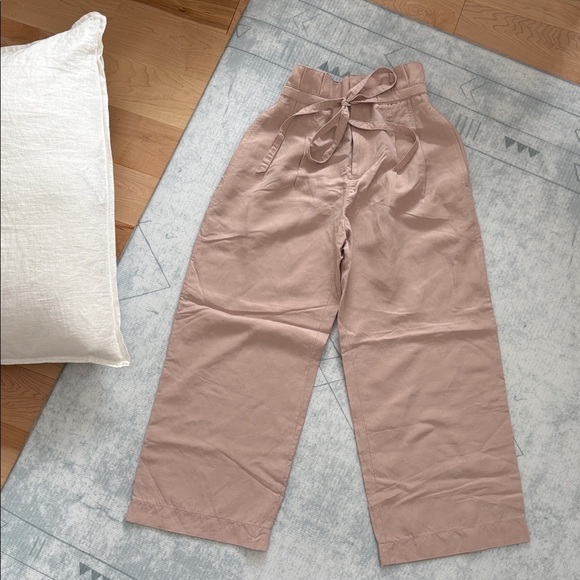 Club Monaco Blush High-Waisted Paperbag Pants - Picture 2 of 6